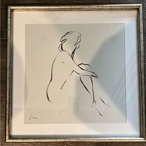 18" x 18" Studio McGee Female Sketch Art